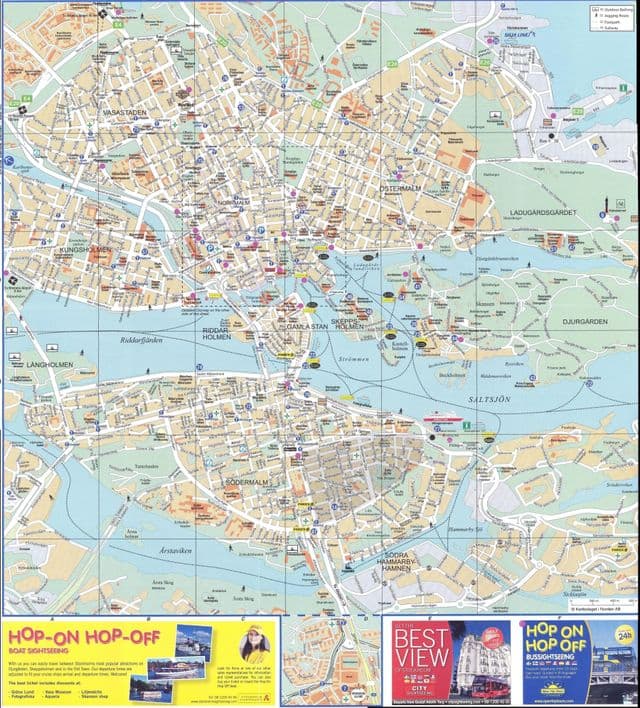 Stadtplan von Stockholm