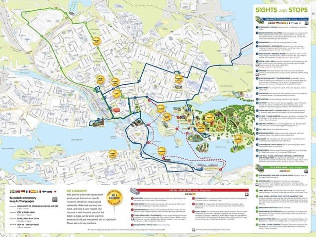 Karte der Stockholmer Wanderwege