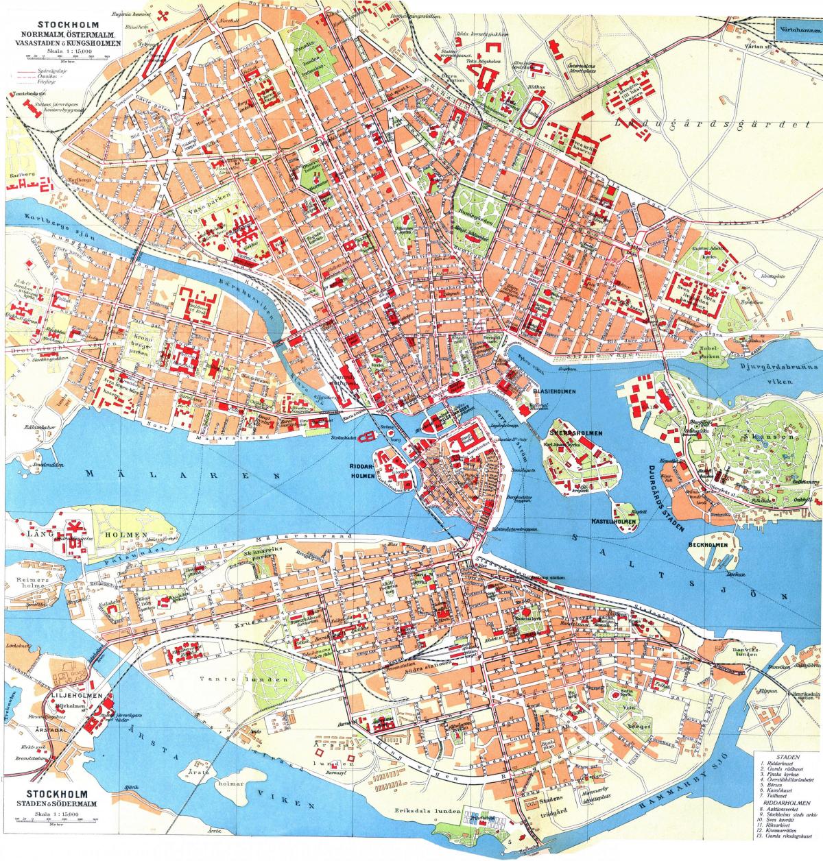 Historische Karte von Stockholm