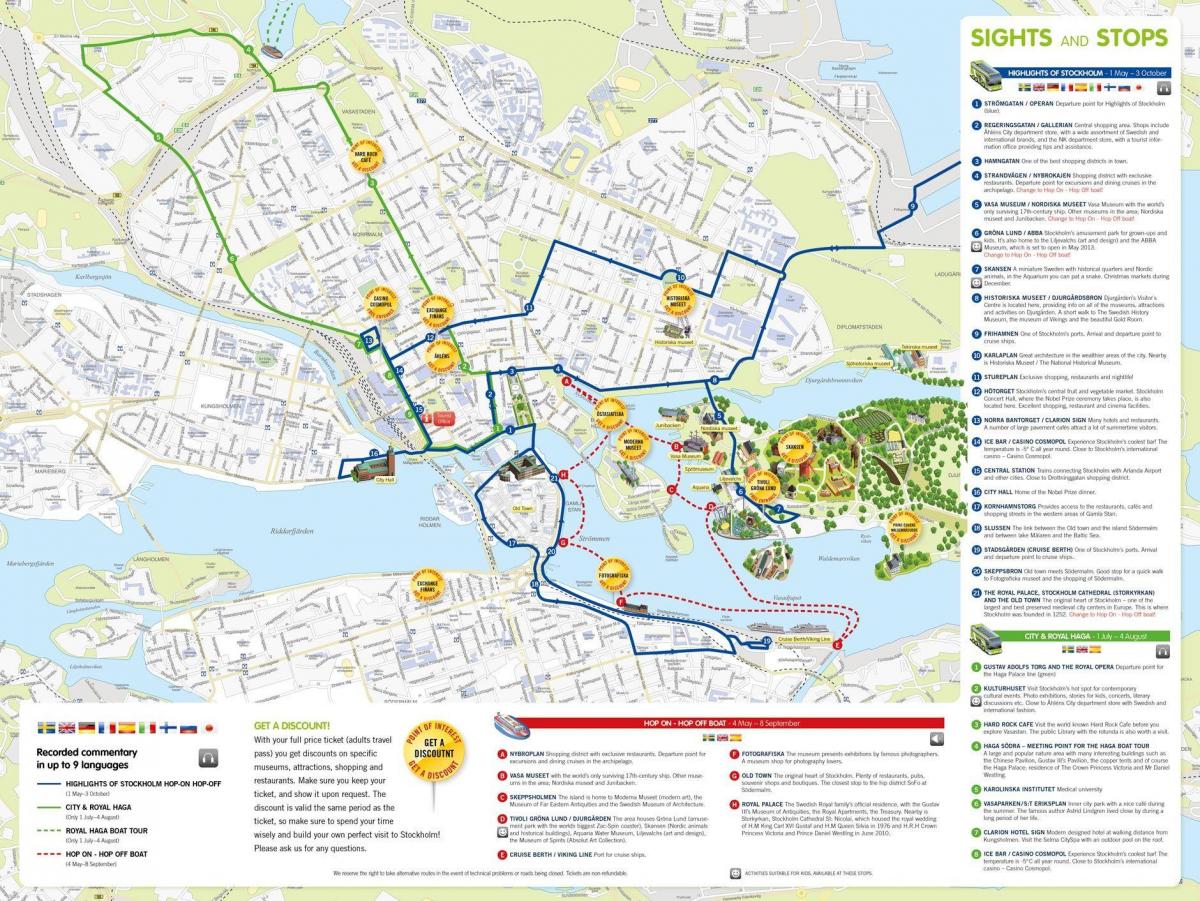 Karte der Stockholmer Wanderwege