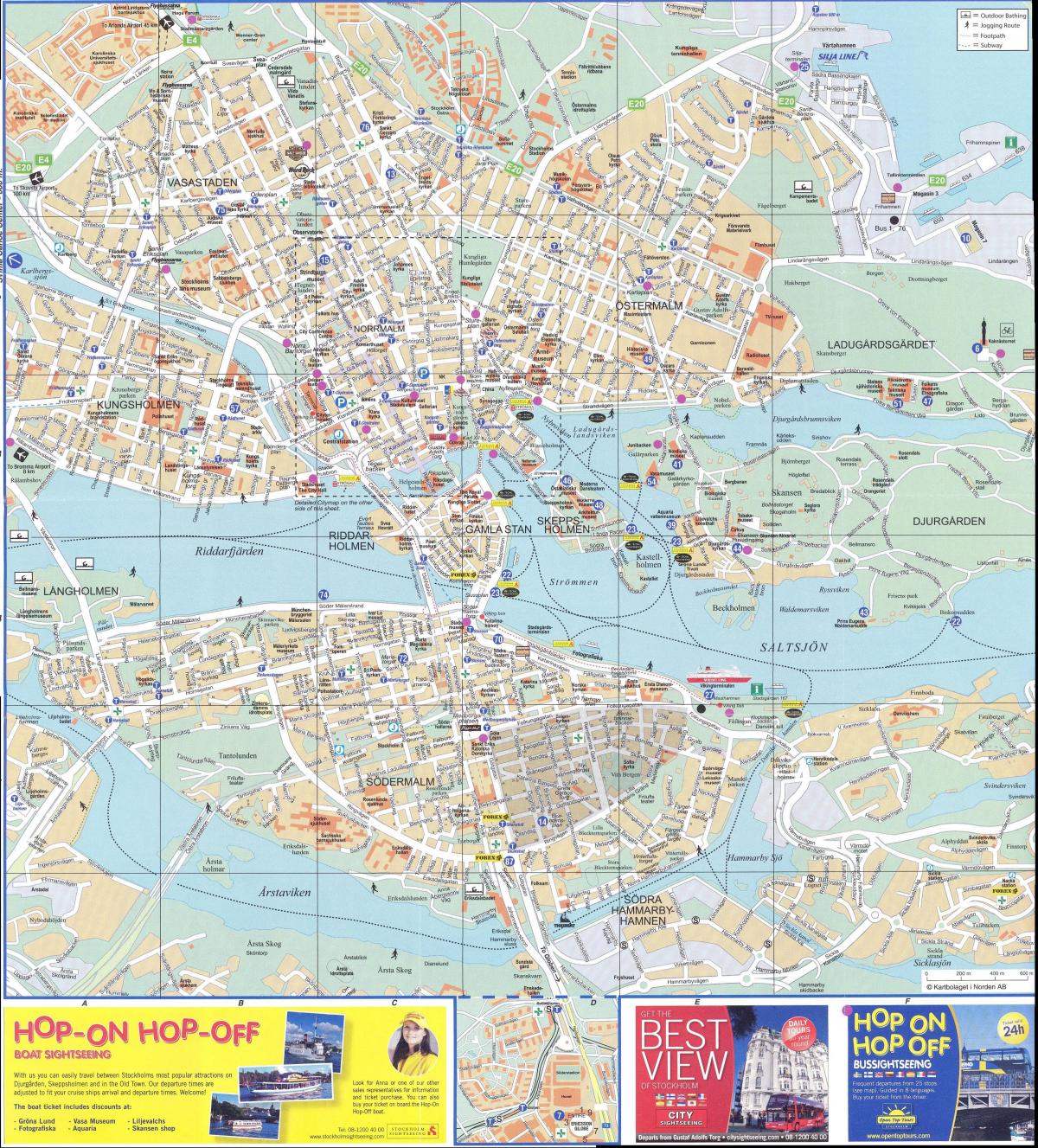 Stadtplan von Stockholm